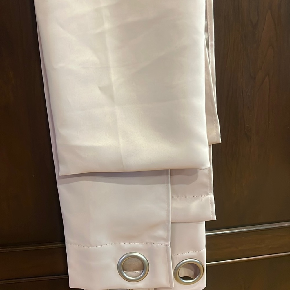 Blush grommet drapes.  Approx 37 x78 fully lined